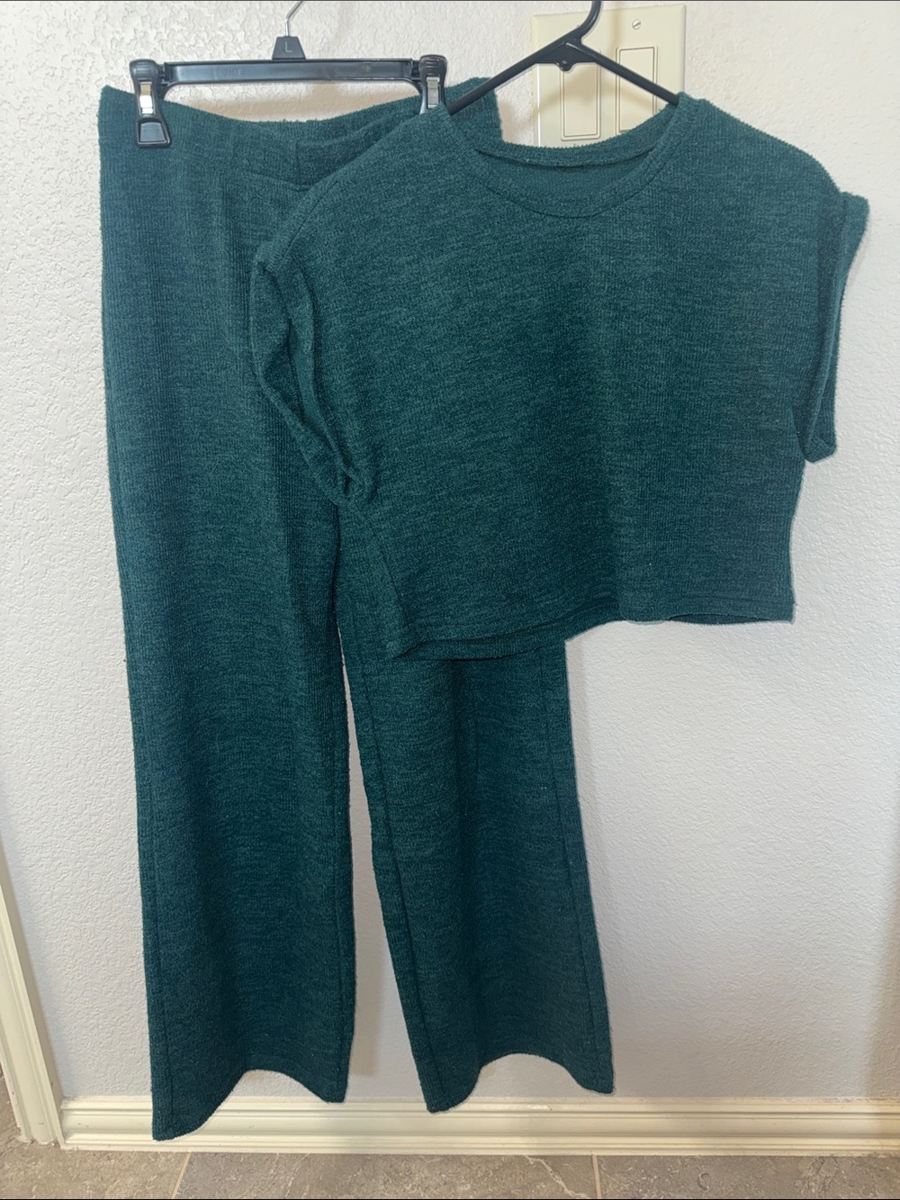 Women’s Cozy Knit Pajama Set - Teal Green